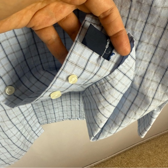 Blu by Polifroni Blue Casual Button Down Shirt Size 17.5 - Picture 11 of 11